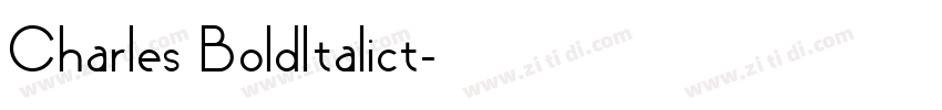 Charles BoldItalict字体转换